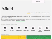 Tablet Screenshot of fluidproject.org